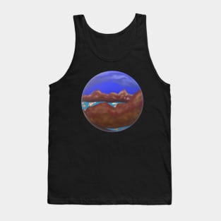 Koi Fish and Mountains (Round) Tank Top